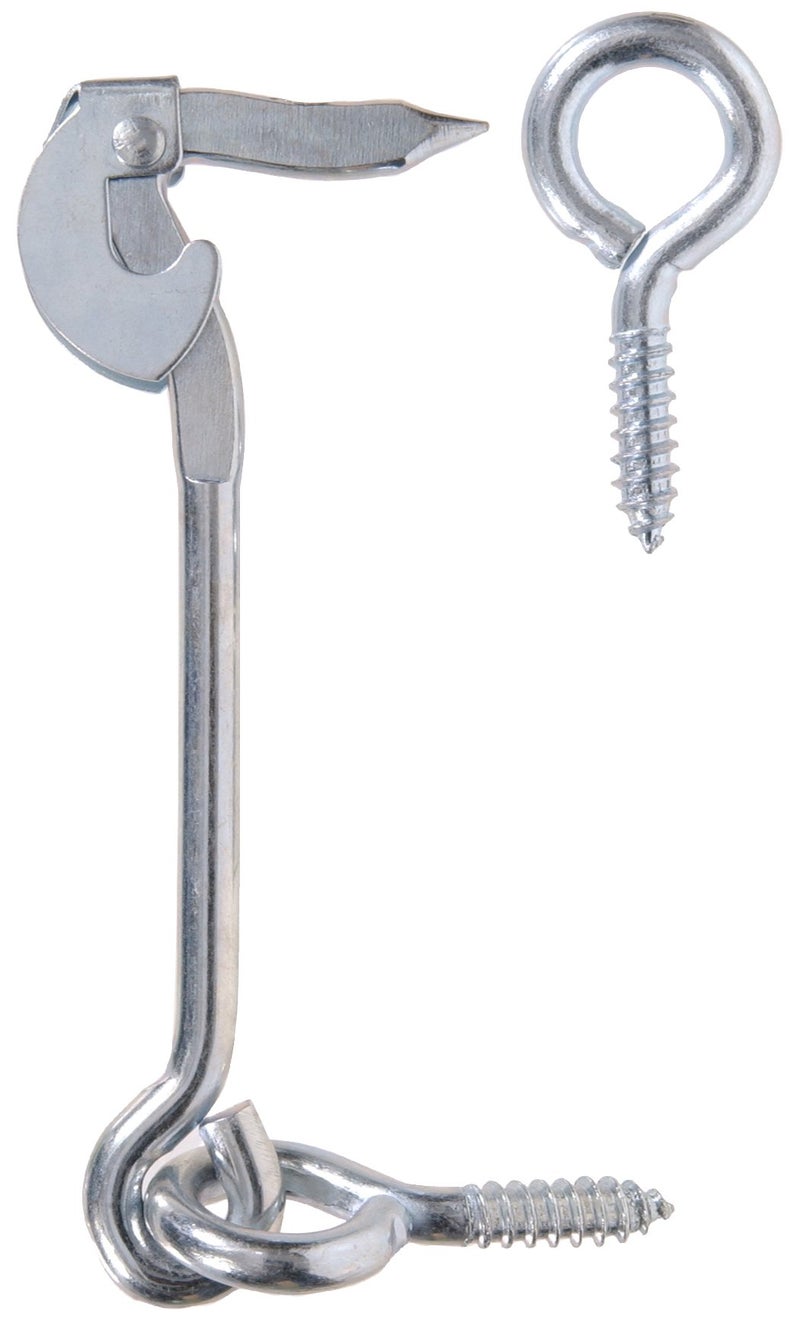 Hardware Essentials 851936 Safety Hook and Eye Latch Zinc 6"
